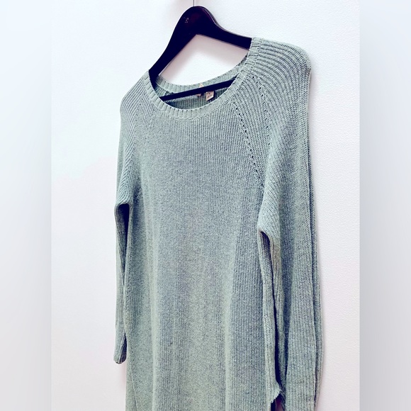 Anthropologie Moth Pasadena Mint Green Gray Tunic Sweater Size XS - Picture 6 of 10